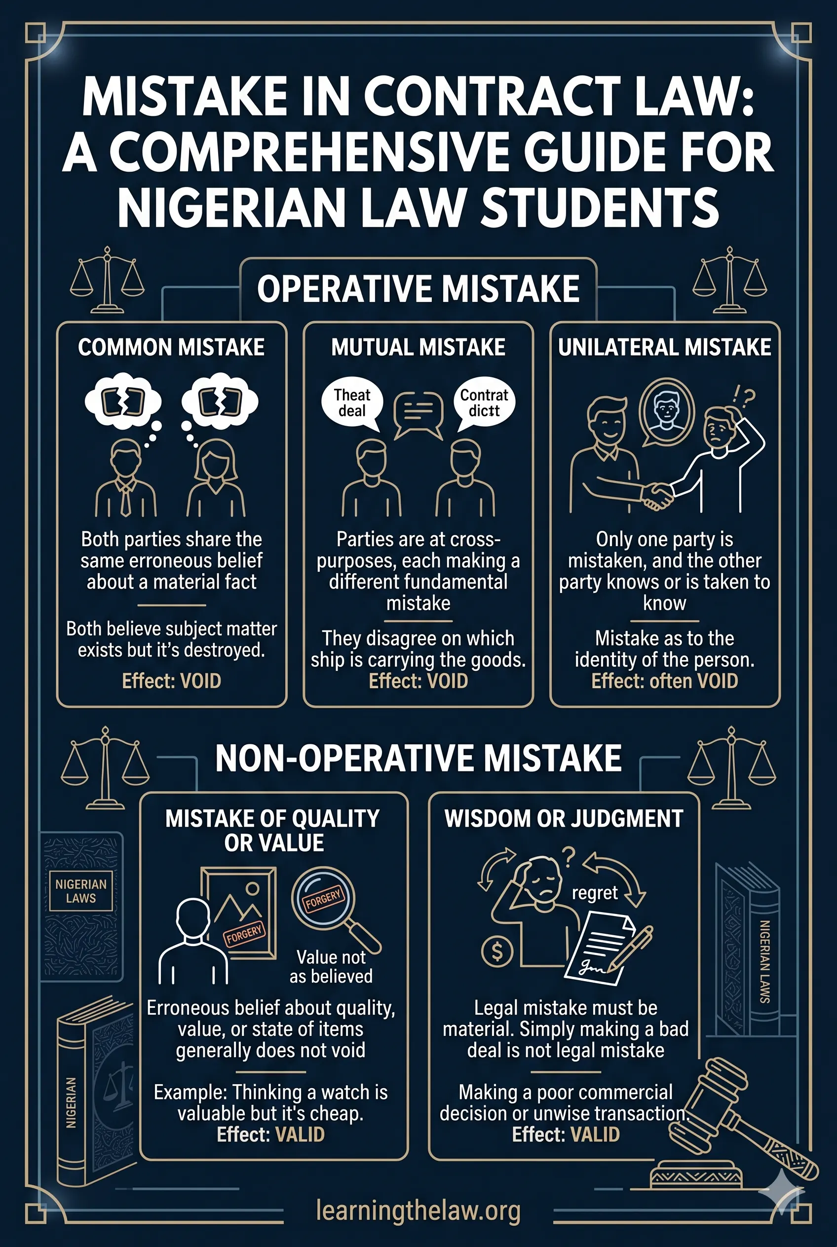 Mistake in Contract Law: A Comprehensive Guide for Nigerian Law Students